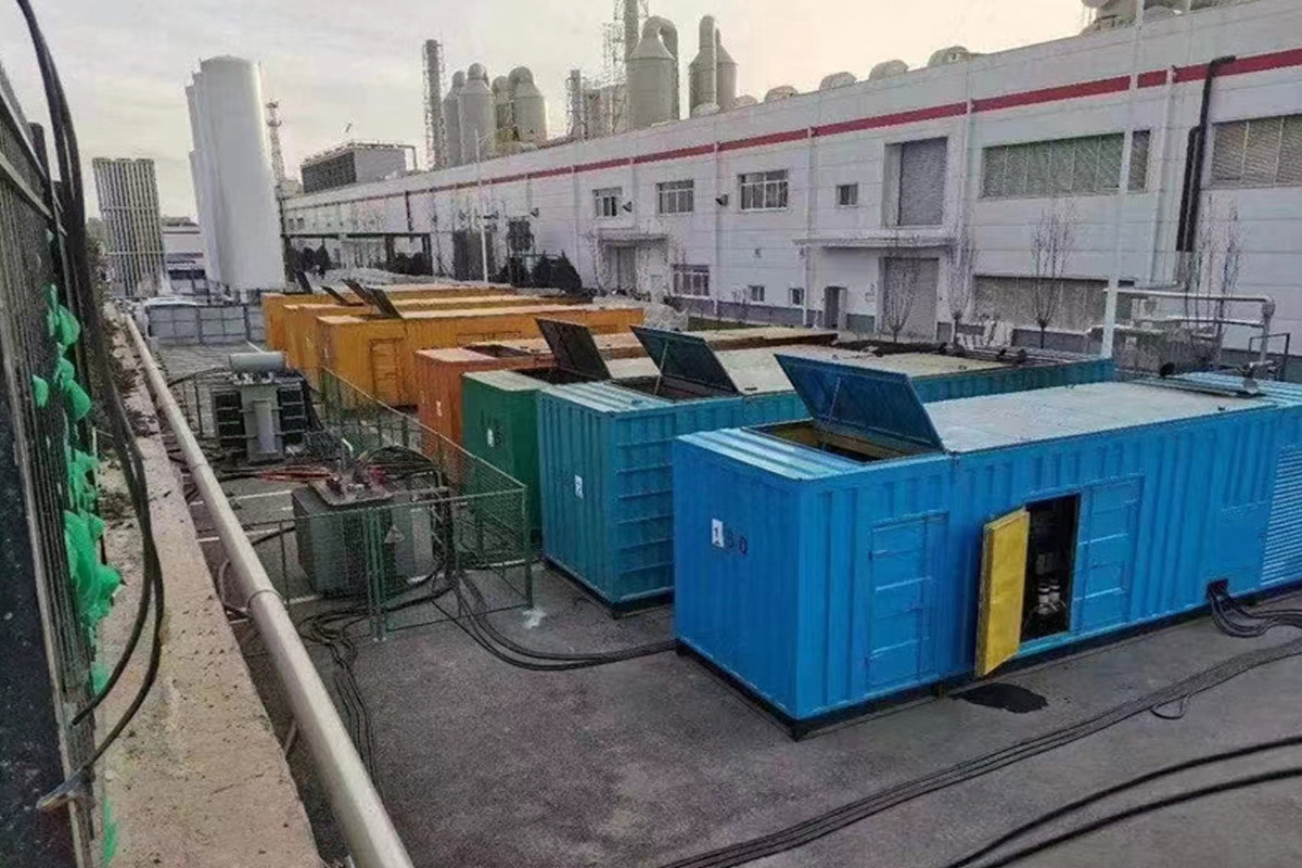 陆丰发电机租赁施工现场