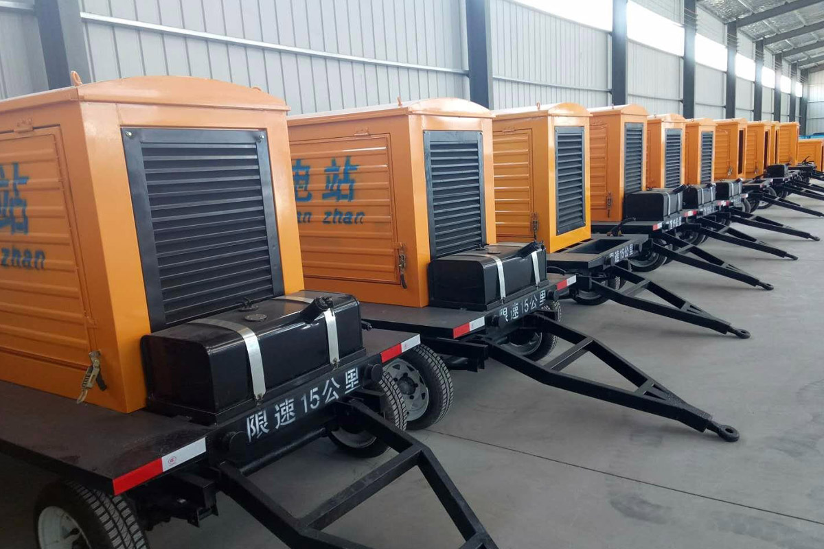 陆丰发电机租赁施工现场